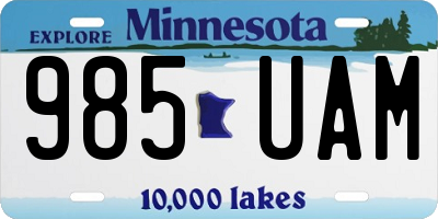 MN license plate 985UAM