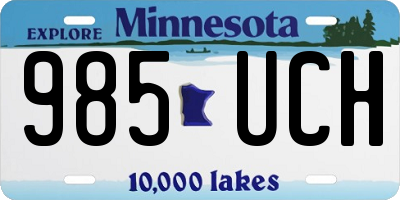 MN license plate 985UCH