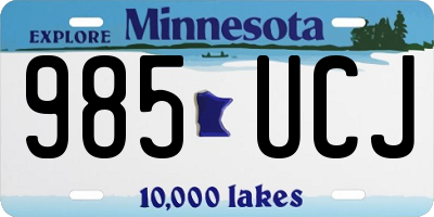MN license plate 985UCJ