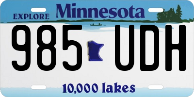 MN license plate 985UDH