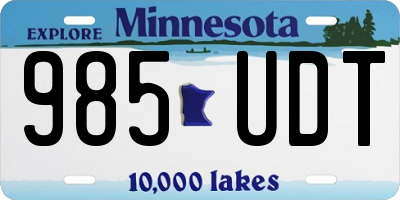 MN license plate 985UDT