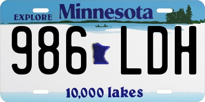 MN license plate 986LDH