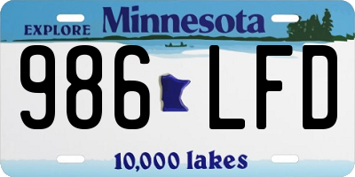 MN license plate 986LFD