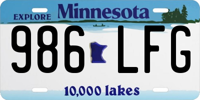 MN license plate 986LFG