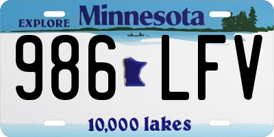 MN license plate 986LFV