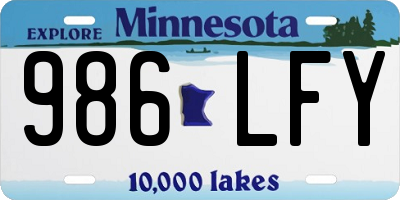 MN license plate 986LFY