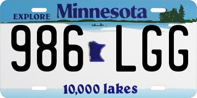 MN license plate 986LGG