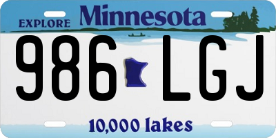 MN license plate 986LGJ