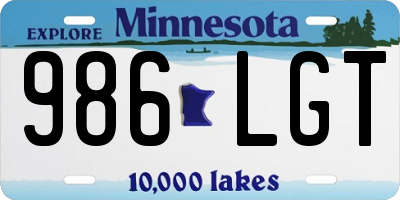 MN license plate 986LGT