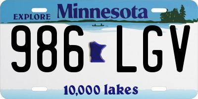 MN license plate 986LGV