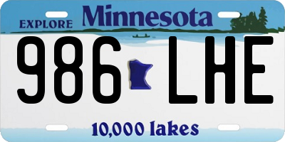 MN license plate 986LHE