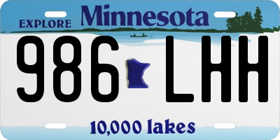 MN license plate 986LHH