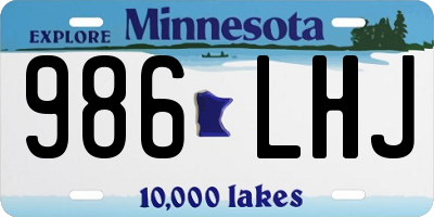 MN license plate 986LHJ