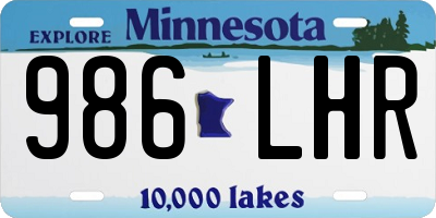 MN license plate 986LHR