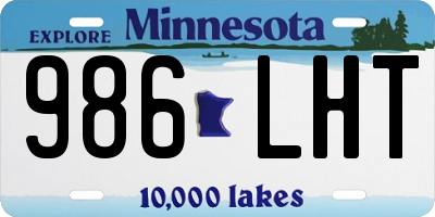 MN license plate 986LHT