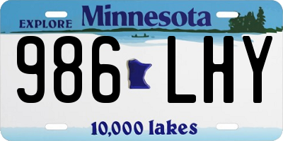 MN license plate 986LHY