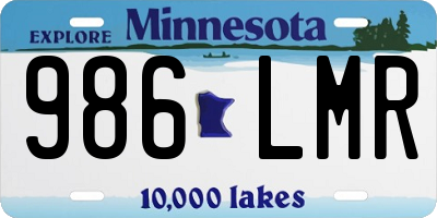 MN license plate 986LMR