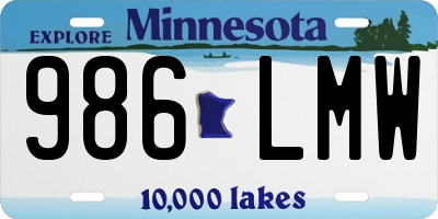 MN license plate 986LMW