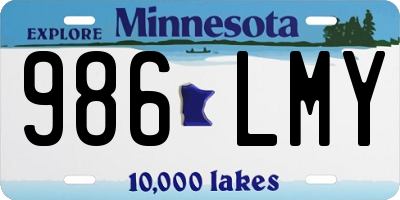 MN license plate 986LMY