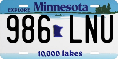 MN license plate 986LNU