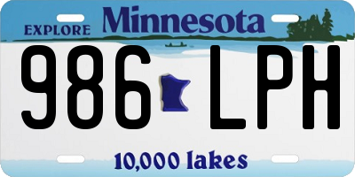 MN license plate 986LPH