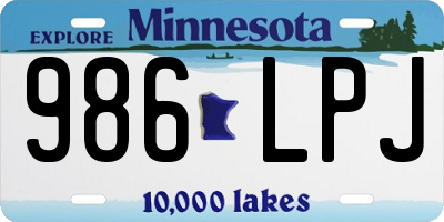 MN license plate 986LPJ