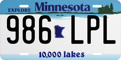 MN license plate 986LPL