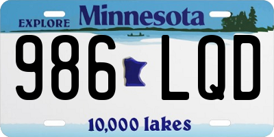 MN license plate 986LQD
