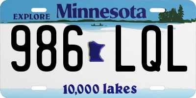 MN license plate 986LQL