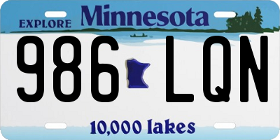 MN license plate 986LQN