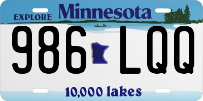 MN license plate 986LQQ