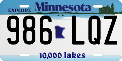 MN license plate 986LQZ