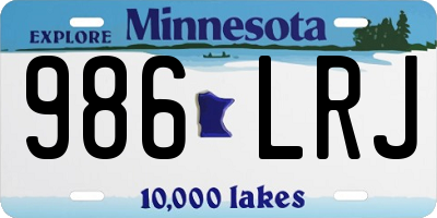 MN license plate 986LRJ