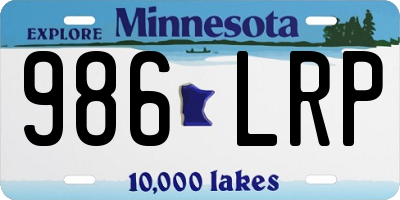 MN license plate 986LRP