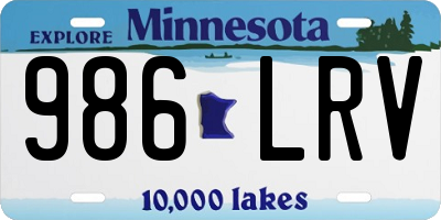 MN license plate 986LRV