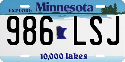 MN license plate 986LSJ