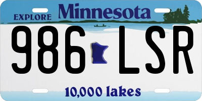 MN license plate 986LSR