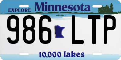 MN license plate 986LTP