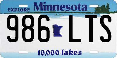 MN license plate 986LTS