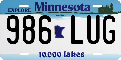 MN license plate 986LUG