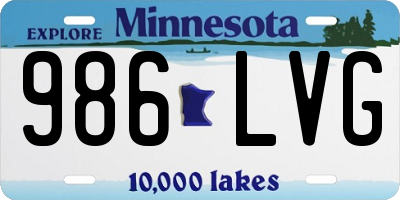 MN license plate 986LVG