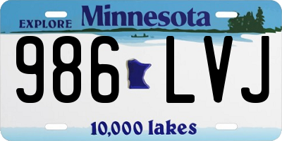 MN license plate 986LVJ