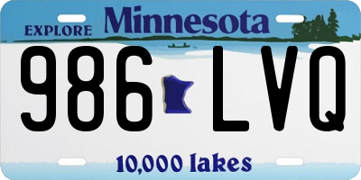 MN license plate 986LVQ