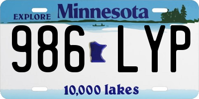 MN license plate 986LYP