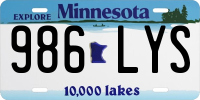 MN license plate 986LYS
