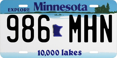 MN license plate 986MHN
