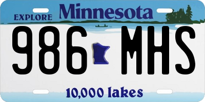 MN license plate 986MHS