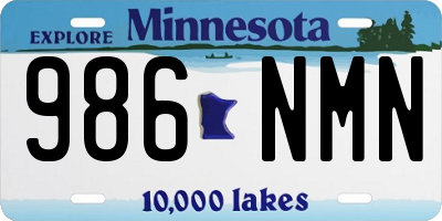 MN license plate 986NMN
