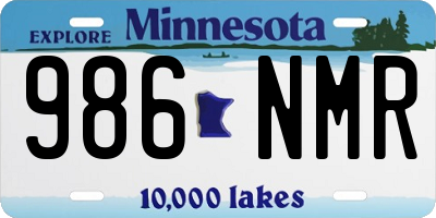MN license plate 986NMR