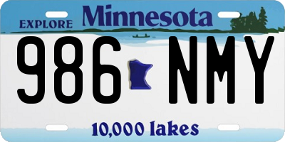 MN license plate 986NMY